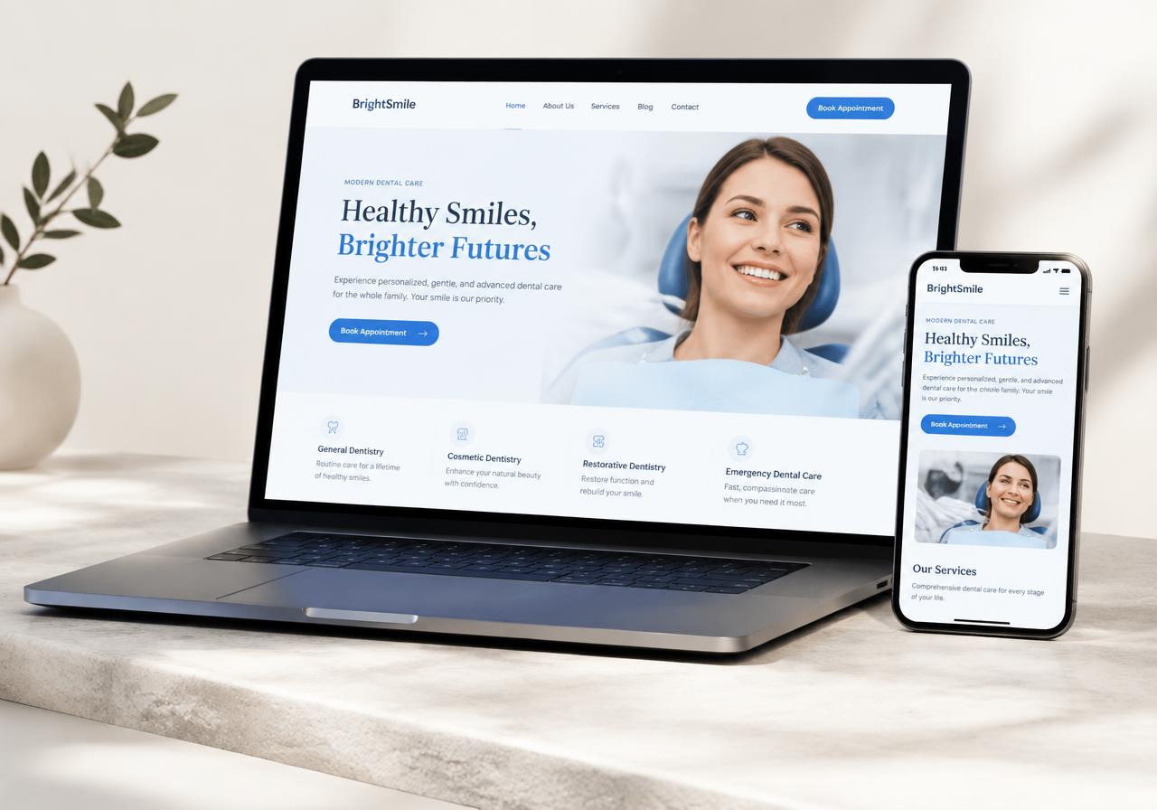 Modern Dental Practice — Website Design Concept by Graphics by Nay