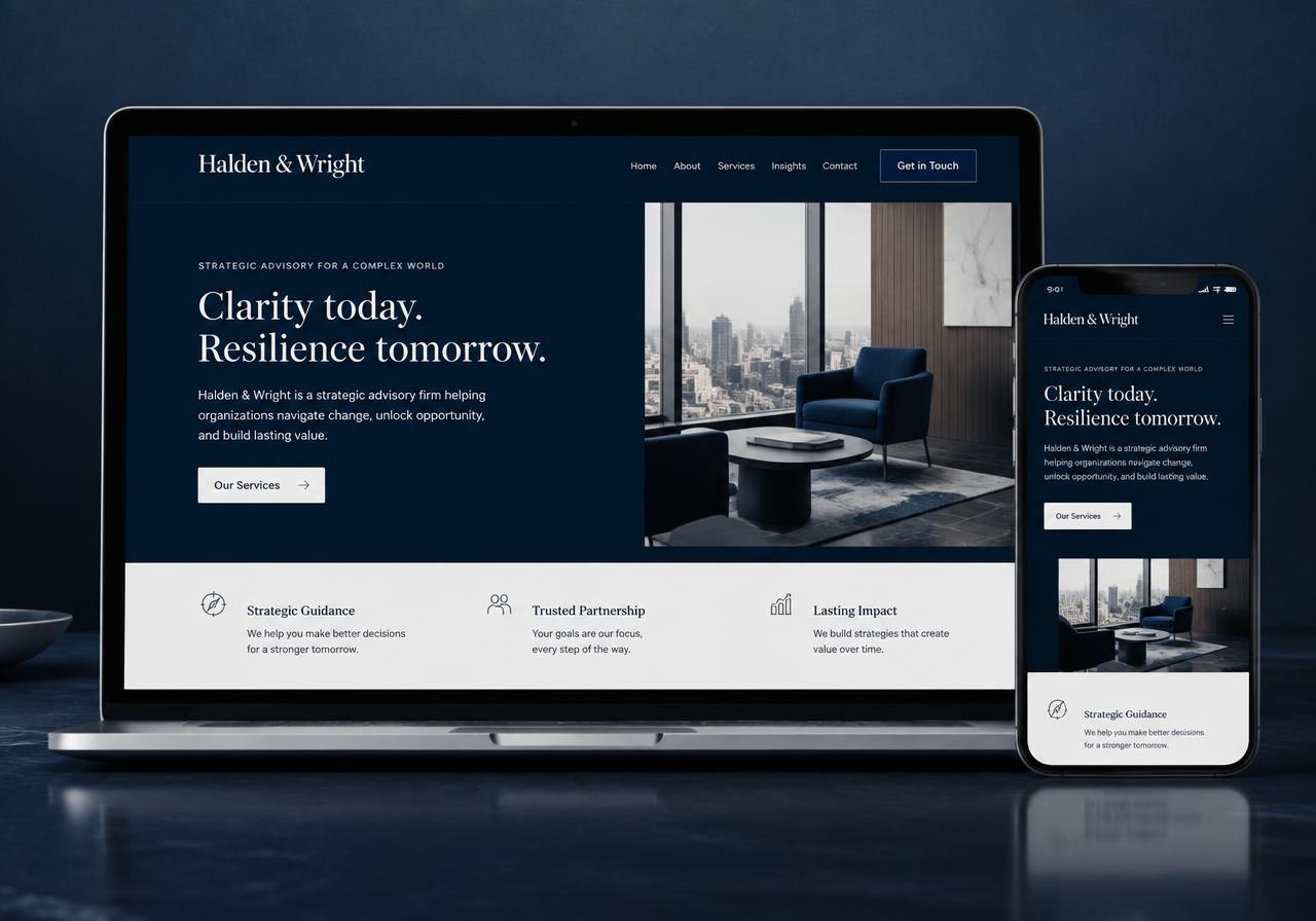 Professional Services Firm — Corporate Website Concept by Graphics by Nay