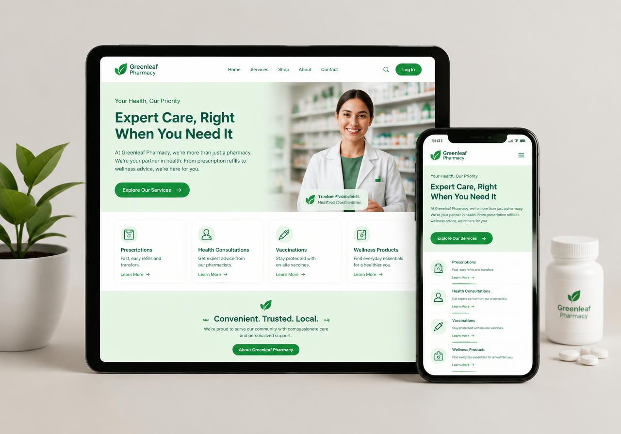 Community Pharmacy — Website Facelift Concept by Graphics by Nay
